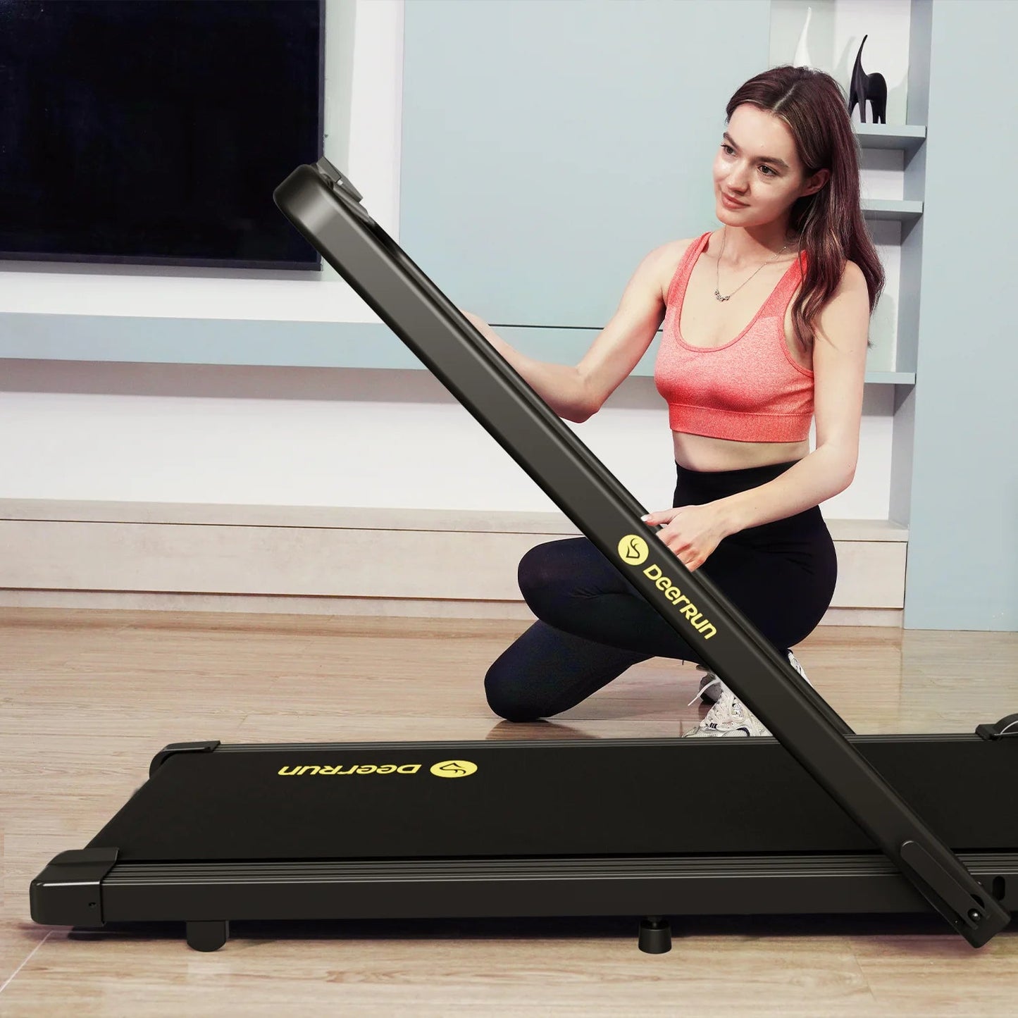 Treadmill™ Q1 Mini | Fällbart löpband med ledstång